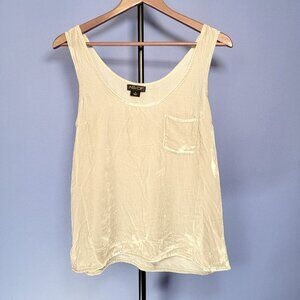 AS by DF Women's Beige Velvet Sleeveless Scoop Neck Tank Top Size Small